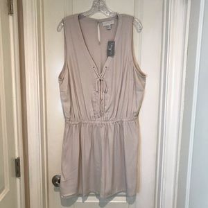 NWT Forever21 Tan Lace Front Romper